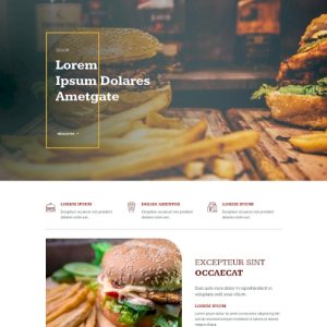 Hamburger – Weboldal terv Divi-hez